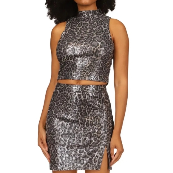 Michael Kors Sequin Crop Tank - Picture 1 of 3